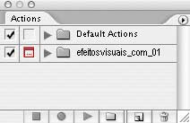 janela Actions do Photoshop 